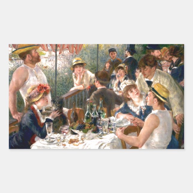 Renoir French Luncheon Boating Party Rectangular Sticker (Front)