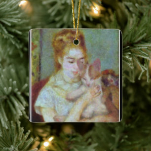 Renoir Girl With Cat Ceramic Ornament