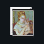 Renoir Girl With Cat Postcard<br><div class="desc">* This girl, love her kitty! * A nice gift for yourself, Renoir Fans, cat lovers or gift for art student. * Use this card for greetings, invitation, Thank You note or information card. * Have your text message printed at no extra cost (or remove text option) * Click the...</div>