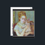 Renoir Girl With Cat Postcard<br><div class="desc">* This girl, love her kitty! * A nice gift for yourself, Renoir Fans, cat lovers or gift for art student. * Use this card for greetings, invitation, Thank You note or information card. * Have your text message printed at no extra cost (or remove text option) * Click the...</div>