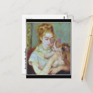 Renoir Girl With Cat Postcard