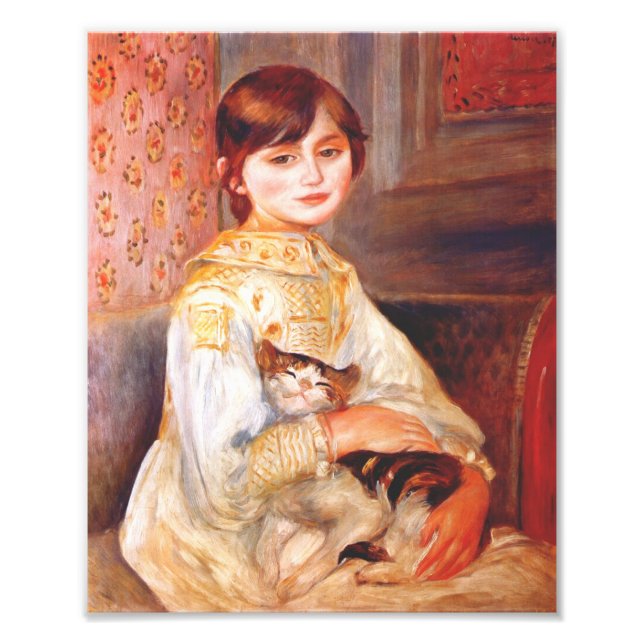 Renoir Girl With Cat Print (Front)