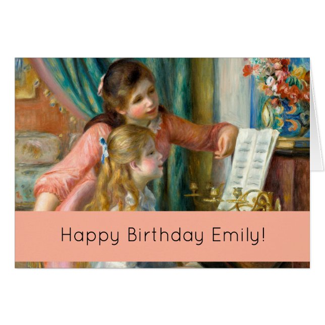 Renoir Girls at the Piano Impressionism Painting (Front Horizontal)