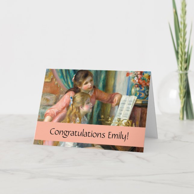 Renoir Girls at the Piano Impressionism Painting Card (Front)