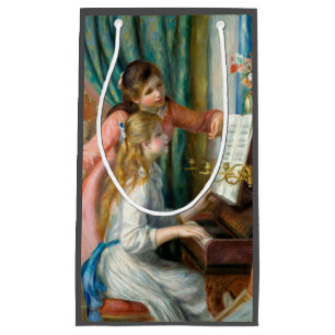 Renoir Girls at the Piano Impressionism Painting Small Gift Bag