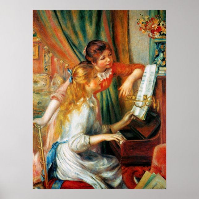 Renoir Girls at the Piano Poster (Front)