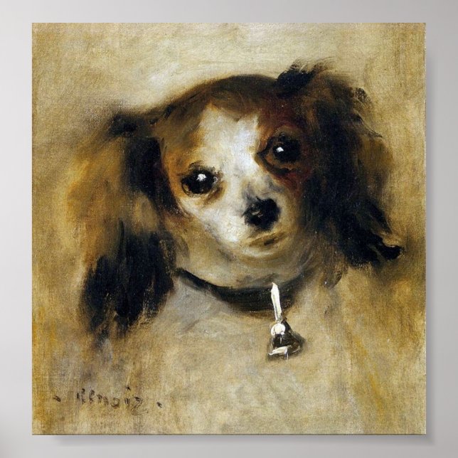 Renoir Head of A Dog Circa 1870 Poster (Front)