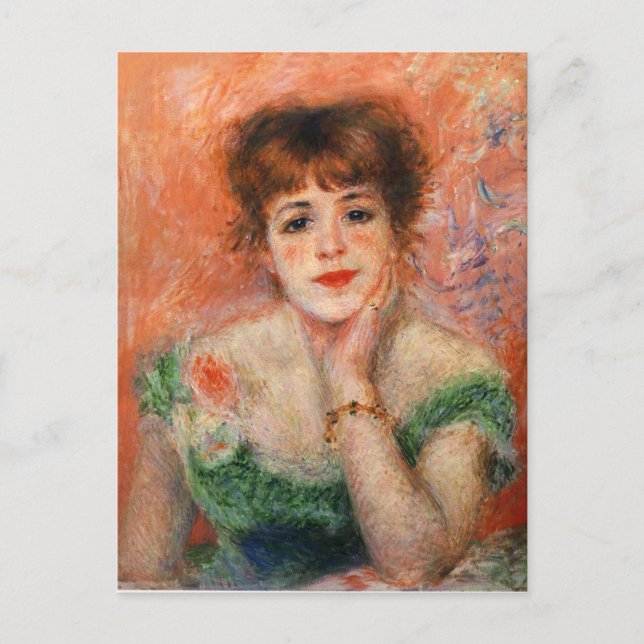 Renoir Jean Samary in a Low Necked Dress Postcard (Front)