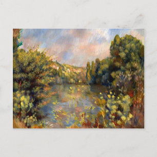 Renoir - Lakeside, landscape painting Postcard