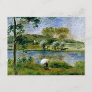 Renoir - Landscape, Banks of the River Postcard