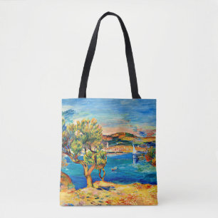 Renoir - L'Estaque, famous painting, Tote Bag