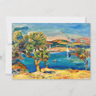 Renoir - L'Estaque, fine art landscape painting Holiday Card