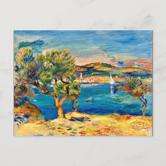 Renoir - L'Estaque, fine art landscape painting Postcard (Front)