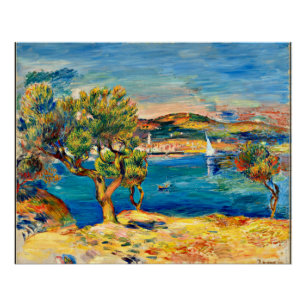 Renoir - L'Estaque, fine art landscape painting Poster