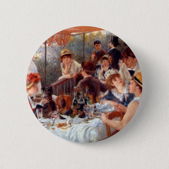 Renoir - Luncheon of the Boating Party 6 Cm Round Badge (Front)