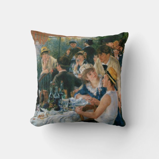 Renoir Luncheon of the Boating Party Fine Art Cushion (Front)