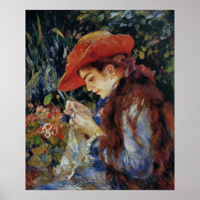 Renoir - Marie-Therese Durand-Ruel Sewing 1882 Poster (Front)