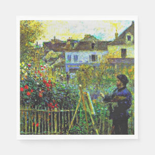 Renoir - Monet Painting in his Garden, Napkin