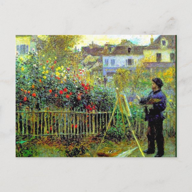 Renoir - Monet Painting in His Garden, Postcard (Front)