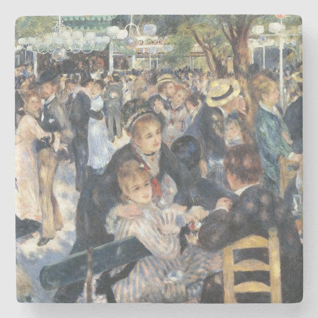Renoir Moulin Dance Galette Party Stone Coaster (Front)