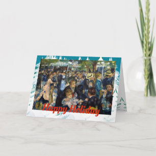 Renoir Moulin de la Galette Trees Frame Christmas Holiday Card