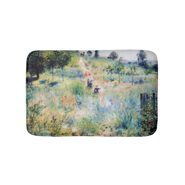 Renoir - Path Leading through Tall Grass Bath Mat (Front)