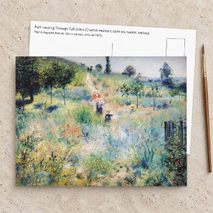 Renoir - Path Leading through Tall Grass Postcard