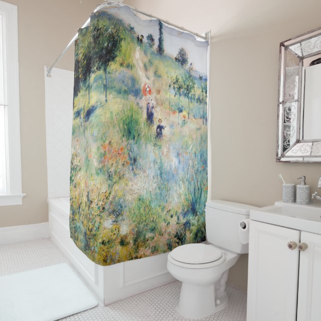 Renoir - Path Leading through Tall Grass Shower Curtain (In Situ)