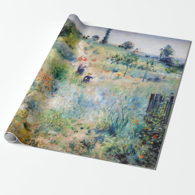 Renoir - Path Leading through Tall Grass Wrapping Paper (Unrolled)