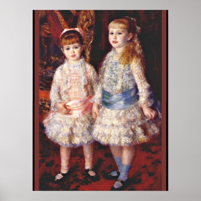 Renoir - Pink and blue, famous painting, Poster (Front)