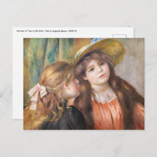Renoir - Portrait of Two Little Girls Postcard