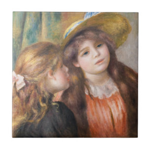 Renoir - Portrait of Two Little Girls Tile