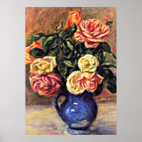 Renoir - Roses in a Blue Vase