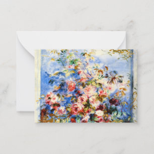 Renoir - Roses in a Window Card