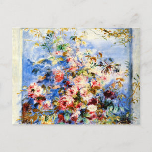 Renoir - Roses in a Window, Postcard