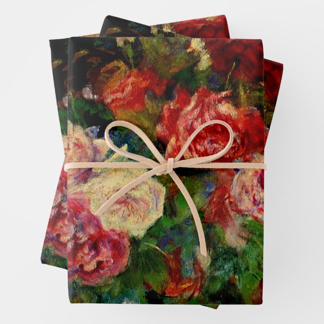 Renoir - Roses Wrapping Paper Sheet (In situ)