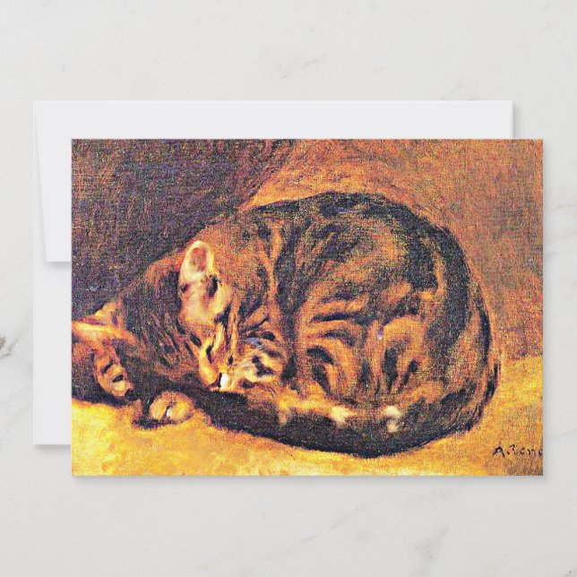 Renoir: Sleeping Cat Card (Front)