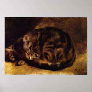 Renoir Sleeping Cat Poster