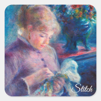 Renoir Stitch Square Sticker