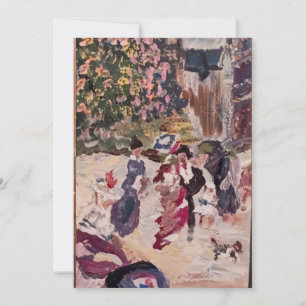 renoir style horse cabinet painting holiday card