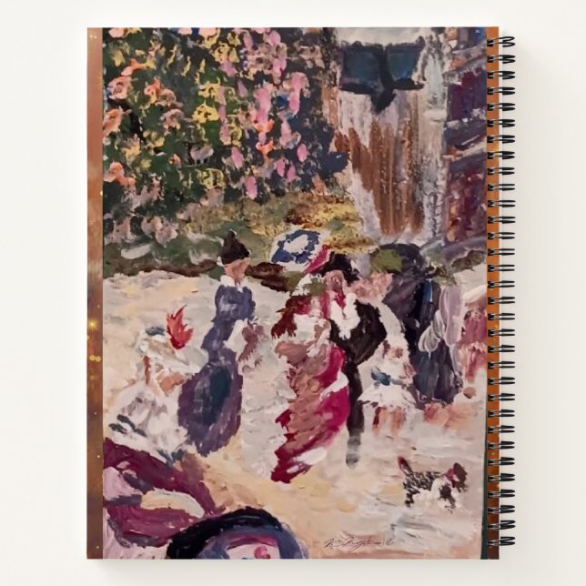 renoir style horse cabinet painting notebook (Back)