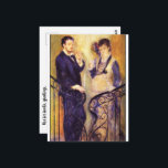 Renoir The Expectant Couple Postcard<br><div class="desc">* Smoking cigarettes, this expectant father is nervous! * (Man on Staircase / Woman on Staircase by Renoir.) * Use this card for greetings, invitation, Thank You note or information card. * Have your text message printed at no extra cost (or remove text option). * Click the CUSTOMIZE / EDIT...</div>