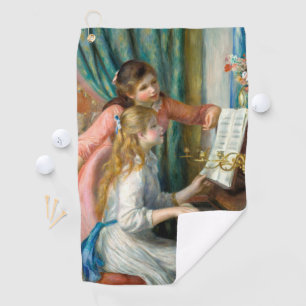 Renoir Two Girls at the Piano Print Music Fine Art Golf Towel