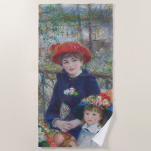 Renoir Two Sisters Terrace French Impressionism Beach Towel