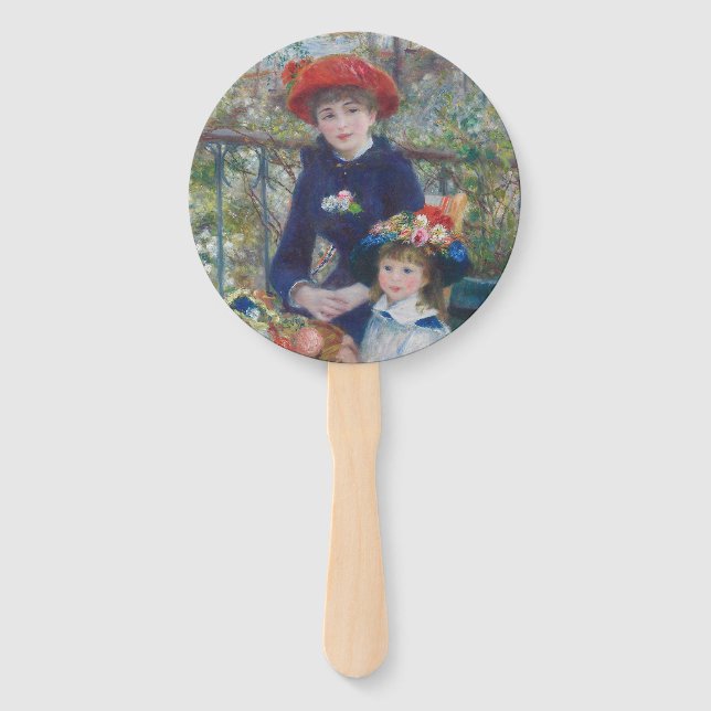 Renoir Two Sisters Terrace French Impressionism  Hand Fan (Front)