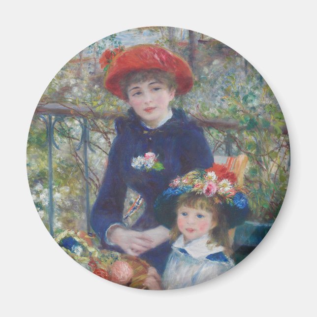 Renoir Two Sisters Terrace French Impressionism  Magnet (Front)