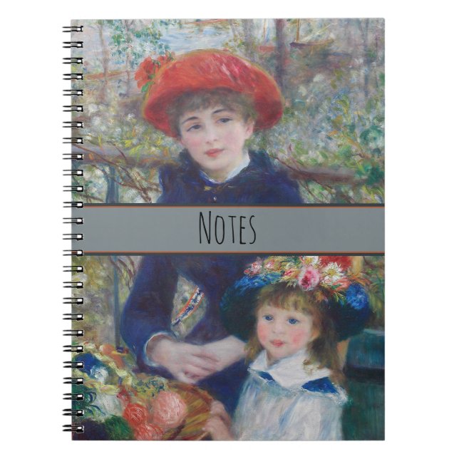 Renoir Two Sisters Terrace French Impressionism  Notebook (Front)