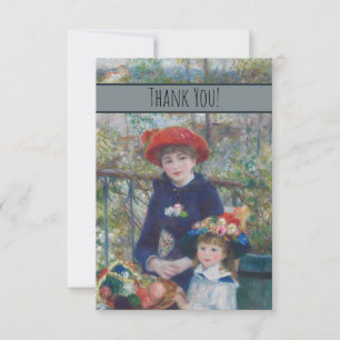Renoir Two Sisters Terrace French Impressionism Thank You Card