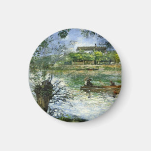 Renoir, Willows and Figures in a Boat Magnet