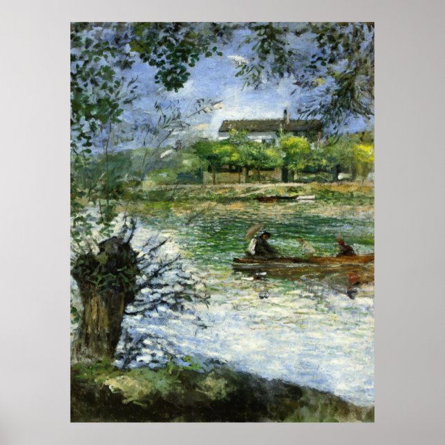 Renoir, Willows and Figures in a Boat Poster (Front)